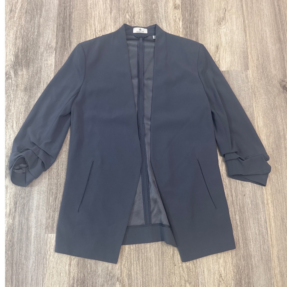 Aritzia Babaton Power Blazer Size 2 Blue Gray Vintage Navy - Picture 2 of 8
